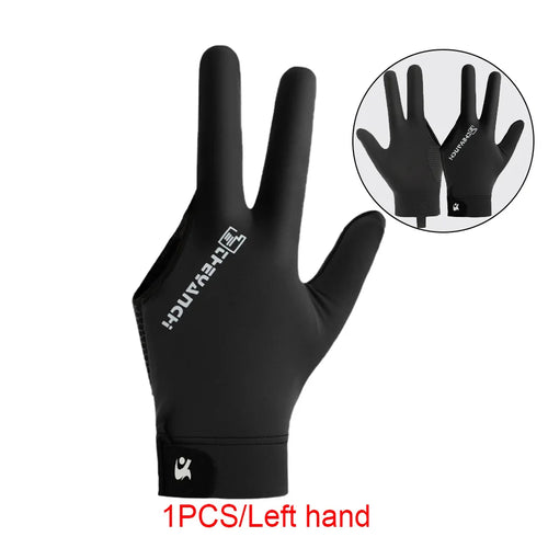 GTUBIKE 1PC Billiards Gloves Enhanced Grip Left Hand Open Three Finger