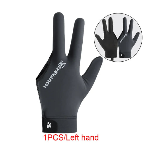 GTUBIKE 1PC Billiards Gloves Enhanced Grip Left Hand Open Three Finger