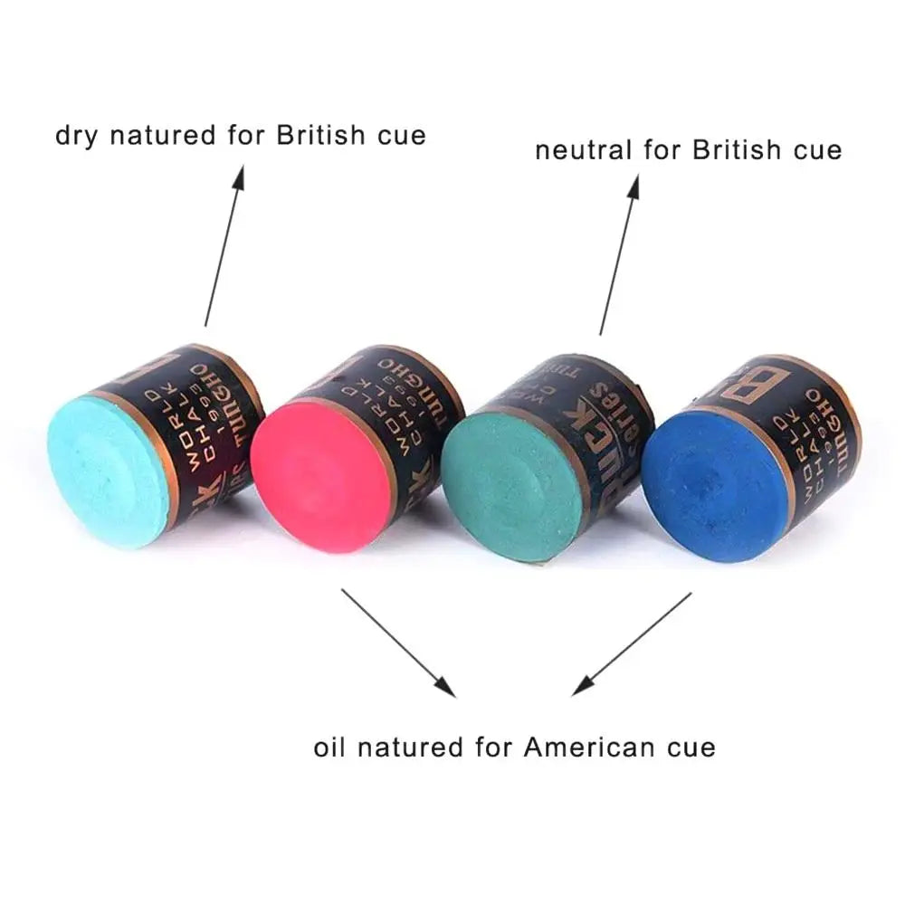 2PCS/Set No-slip Billiard Chalks Pool Cue Stick Chalk Snooker Easy