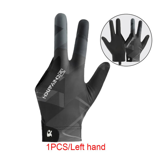 GTUBIKE 1PC Billiards Gloves Enhanced Grip Left Hand Open Three Finger