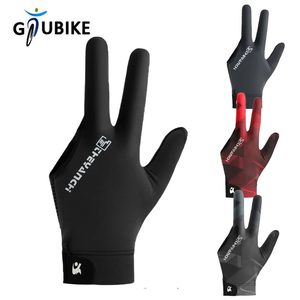 GTUBIKE 1PC Billiards Gloves Enhanced Grip Left Hand Open Three Finger
